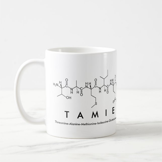 Tamie peptide namn mugg (Vänster)