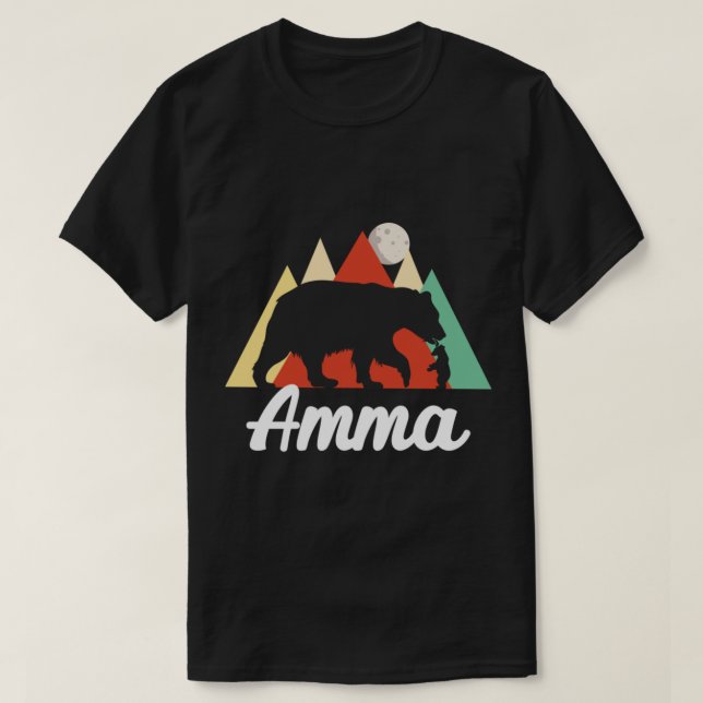 Tamil Mom Mother s Day Amma Momma Bear   T Shirt (Design framsida)
