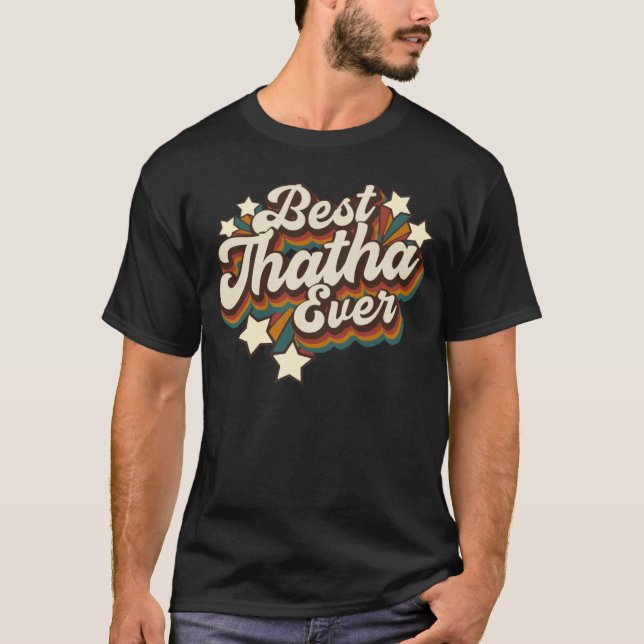 Tamil Thatha Grandpa Best Thatha någonsin T Shirt (Framsida)