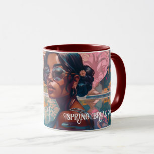 Tamil Woman Miami Resort Bassäng Painting Mugg