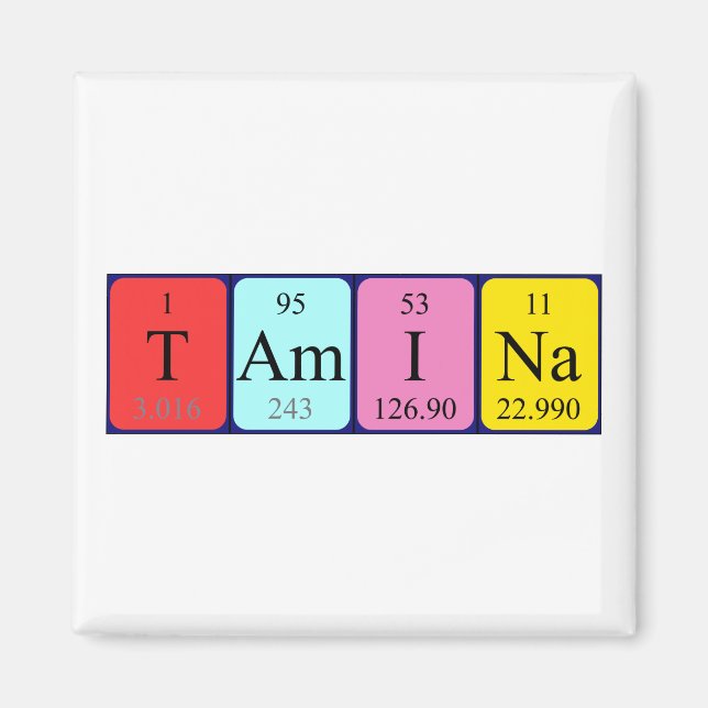 Tamina Periodisk magnet bord namn (Framsidan)
