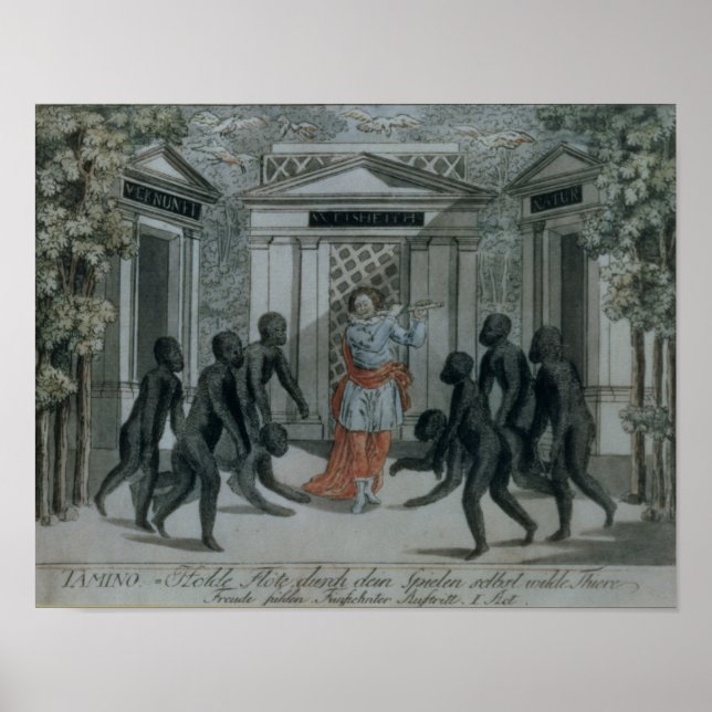 Tamino spelar magiska flöjten poster (Framsidan)