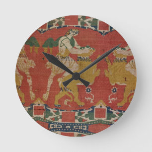 Tämja av vilddjur, Byzantinetapestryfrag Rund Klocka