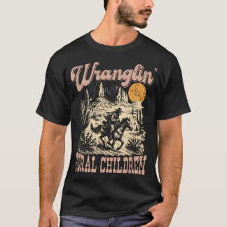 Tämja förvildade barn Tvättbjörn 90-tals Western T Shirt