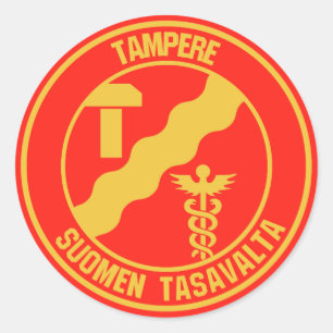 Tammerforsrundans emblem runt klistermärke