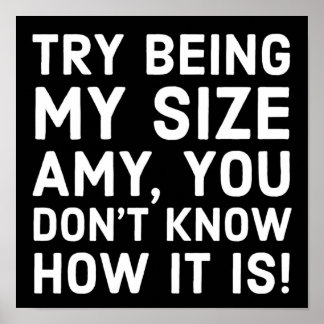 Tammy- och Amy-systrar försöker vara min storleka  Poster