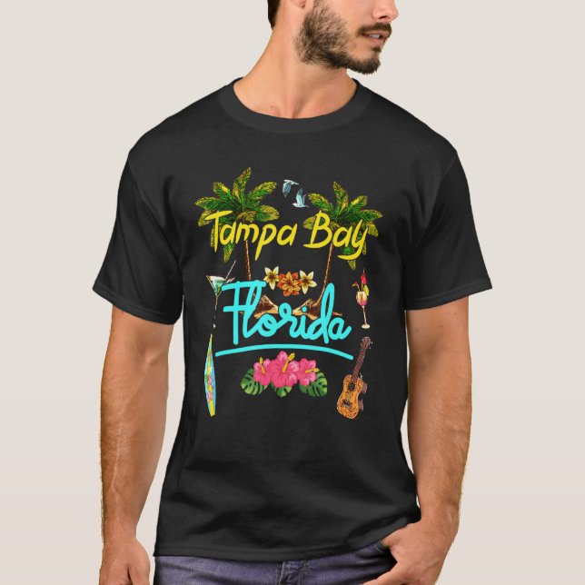 Tampa Bay Florida Beach Summer Handflatan Surfa So T Shirt (Framsida)