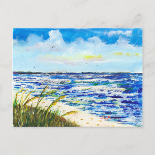 Tampa Bay Florida Beach Sunshine Skyway Bridge Vykort