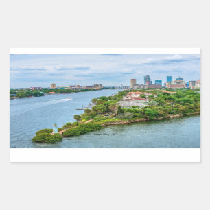 Tampa Bay, Florida Rektangulärt Klistermärke