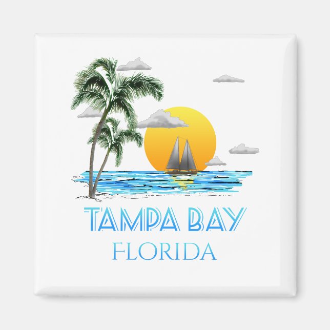 Tampa Bay Florida Sailing Magnet (Framsidan)