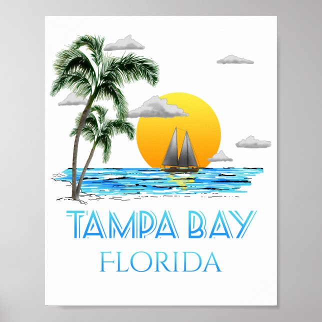Tampa Bay Florida Sailing Poster (Framsidan)