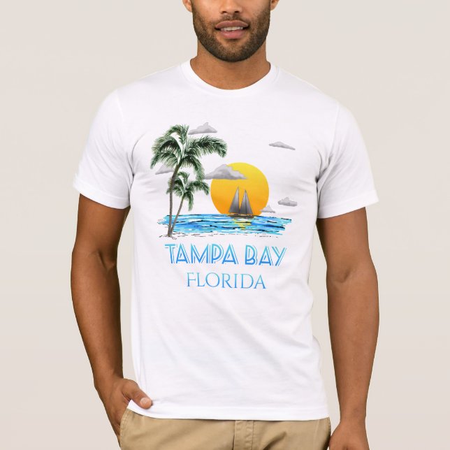 Tampa Bay Florida Sailing T Shirt (Framsida)