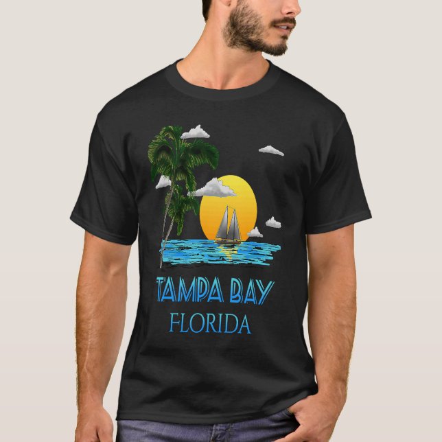 Tampa Bay Florida Sailing T Shirt (Framsida)