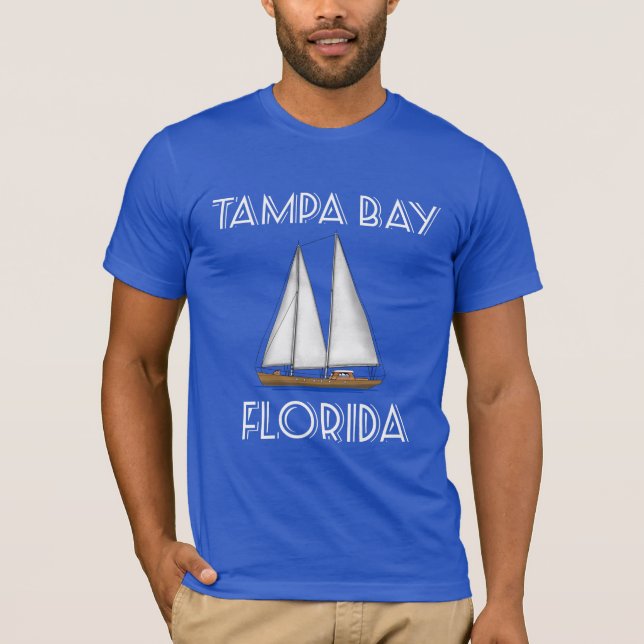 Tampa Bay Florida Sailing T Shirt (Framsida)