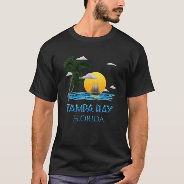 Tampa Bay Florida Sailing T Shirt (Framsida)