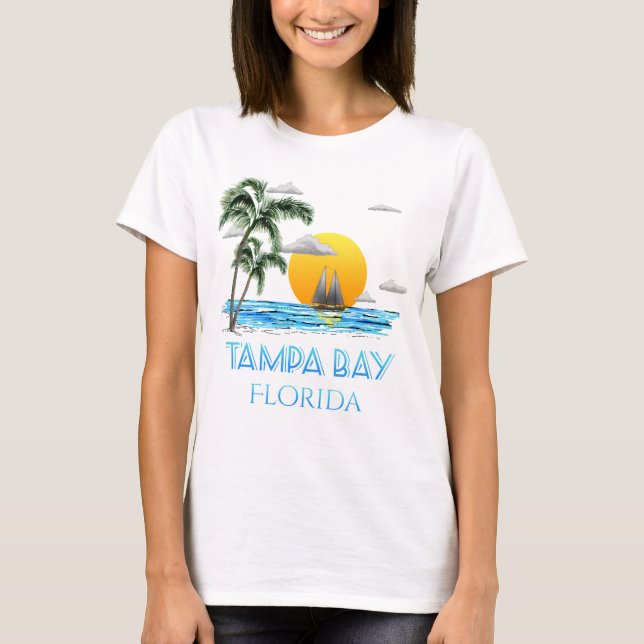 Tampa Bay Florida Segling T Shirt (Framsida)