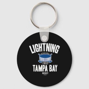 Tampa Bay Lightning Hockey Puck Svart Officiellt L Nyckelring