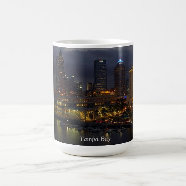Tampa Bay Night Skyline Kaffemugg (Center)
