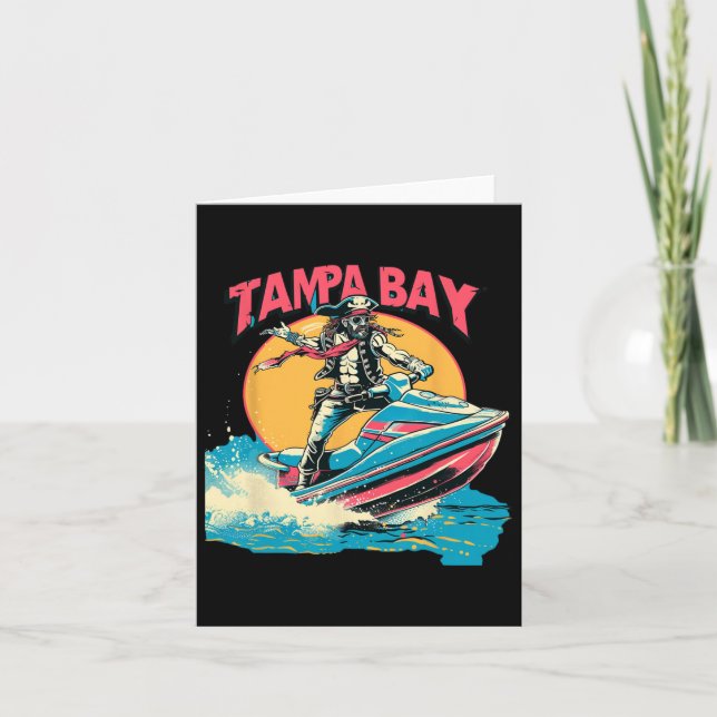 Tampa Bay Pirat Florida Jetski Boating Funny Gasp Kort (Framsida)
