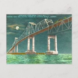 Tampa Bay Vintage Old Sunshine Skyway Vykort
