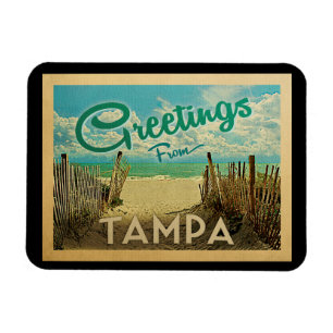 Tampa Beach Vintage resor Magnet