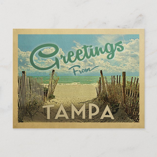 Tampa Beach Vintage resor Vykort (Framsida)