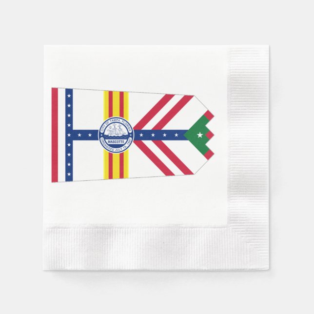 Tampa City flagga Pappersservett (Framsidan)