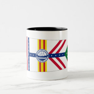 Tampa City flagga Två-Tonad Mugg