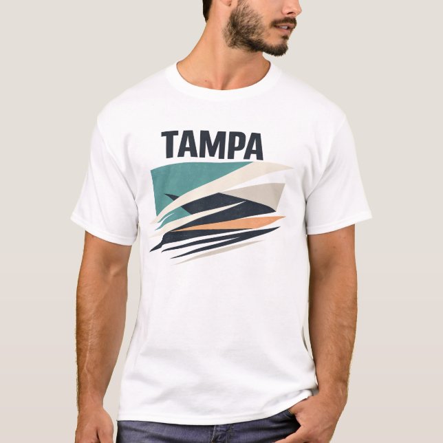 TAMPA — Coastal Geometry T Shirt (Framsida)