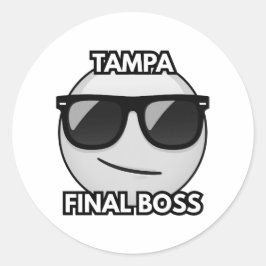 Tampa Final Boss Cool Emoji Klistermärke