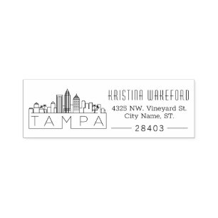 Tampa, FL Anpassningsbar Adress självtryckande Självfärgande Stämpel