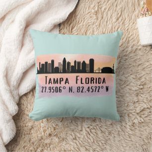 Tampa FL City Skyline Kudde