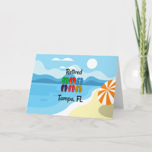 Tampa, FL, färglösa flip-flops, Kort