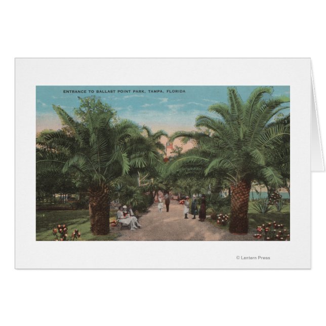 Tampa, FL - View of Ballast Point Park Entrance Hälsningskort (Framsidan Horizontal)