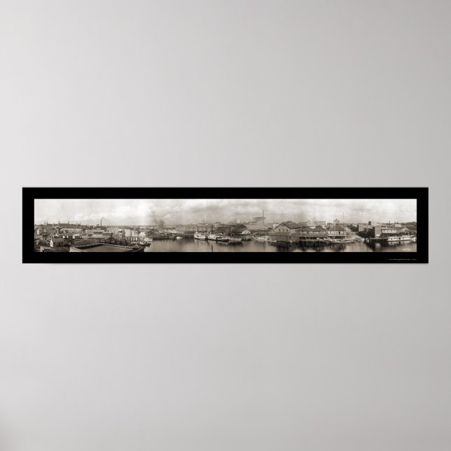 Tampa FL Waterfront Photo 1913 Poster (Framsidan)