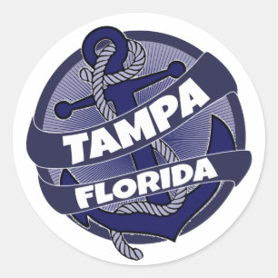 Tampa Florida ankrar klistermärkear Runt Klistermärke