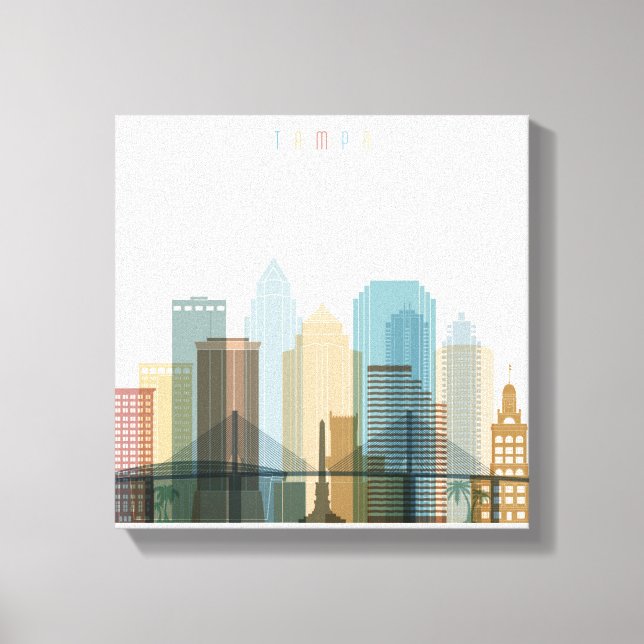 Tampa, Florida | City Skyline Canvastryck (Framsida)