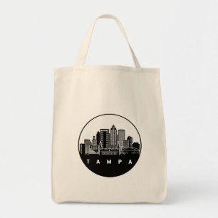Tampa Florida City Skyline Tote Bag Tygkasse