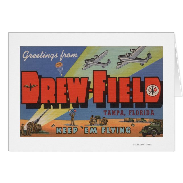 Tampa, Florida - Drew Fält - Large Brev Scene Hälsningskort (Framsidan Horizontal)