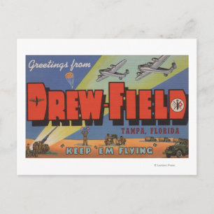 Tampa, Florida - Drew Field - Stor bokstavsscen Vykort