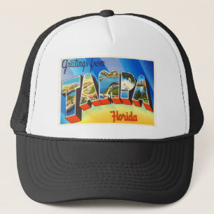Tampa Florida FL gammal vintage resorsouvenir Truckerkeps
