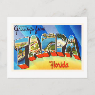 Tampa Florida FL Gammalt Resminne från Resor Souve Vykort