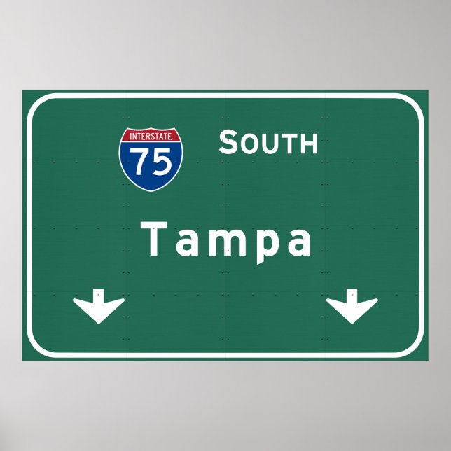Tampa Florida fl Interstate Highway Freeway : Poster (Framsidan)