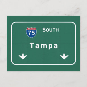 Tampa Florida fl Interstate Highway Freeway : Vykort