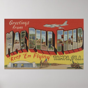 Tampa Florida - hälsningar från Mac-Dillfält Poster