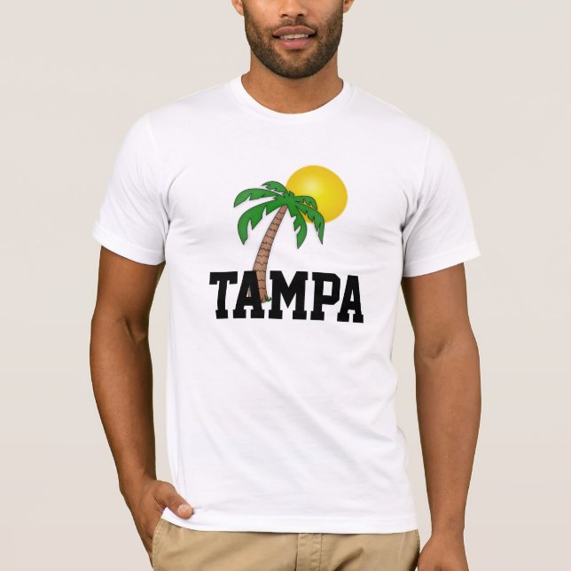 Tampa, Florida handflatan träd T Shirt (Framsida)