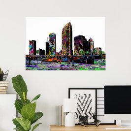 Tampa, Florida i graffiti Poster