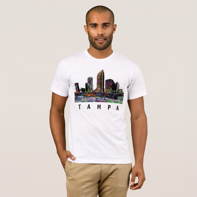 Tampa, Florida i graffiti Tee Shirt (Hel framsida)