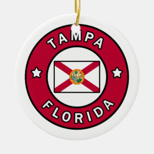 Tampa Florida Julgransprydnad Keramik