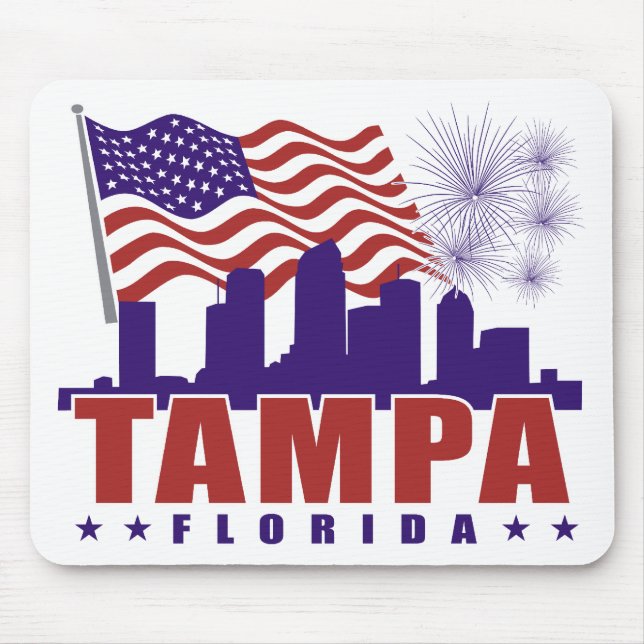 Tampa Florida patriotiska Mousepad Musmatta (Framsidan)